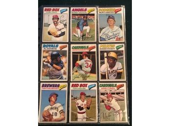 Lot Of (18) 1977 Topps Baseball Cards