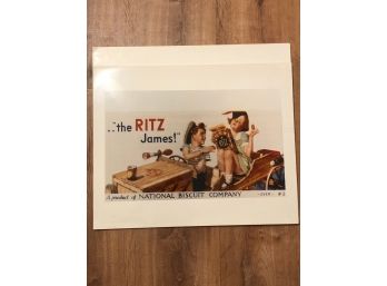 Vintage Planters Ritz Crackers Ad Poster