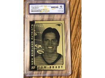 2003 Tom Brady 23 K Gold Card WCG 10 Gem Mint