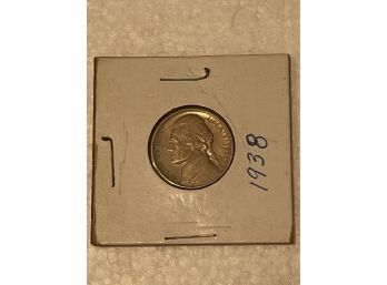 1938 No Mint Mark Jefferson Nickle