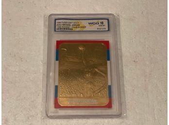 1997-98 Fleer Michael Jordan 23KT Gold Red White Blue Border WGG 10