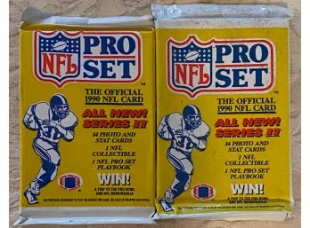 1990 Pro Set Football Series 2 Wax Pack Lot Of 2