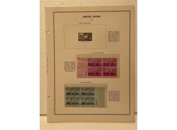 United States 1955 Stamp Blocks
