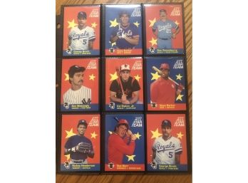 Lot Of (9) 1986 Fleer All Star Cards!