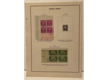 United States 1949-50 Stamp Blocks