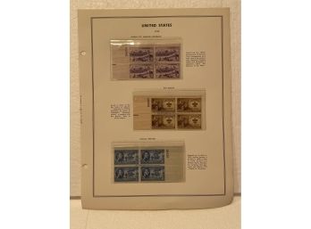 United States 1950 Stamp Blocks