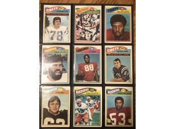 Lot Of (9) 1977 Topps Football Cards
