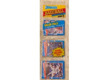 1991 Donruss Series 1 Baseball Rack Pack With Nolan Ryan Showing!