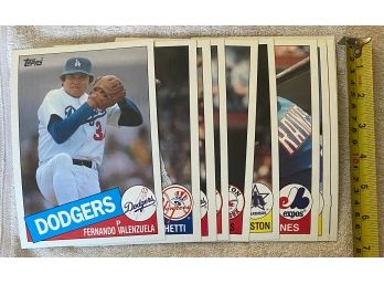 1985 Topps Large Card Lot Of 10