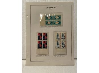 United States 1967-68 Stamp Blocks
