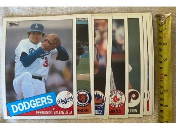 1985 Topps Large Card Lot Of 10