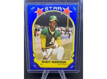 1981 Fleer Sticker Baseball Card Rickey Henderson