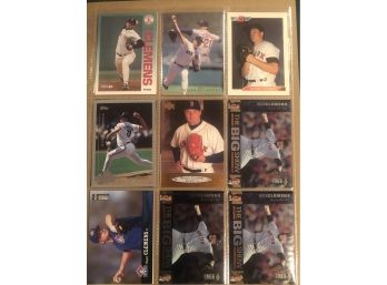 Lot Of (17) Roger Clemens Baseball Cards