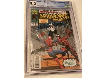 Spiderman Unlimited 2 Cgc9.2 Maximum  Carnage Conclusion Just Graded!!