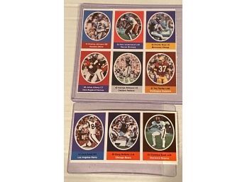 1972 Sunoco NFL Action Player Stamps Lot Of 9