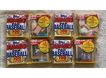 1987 Topps Baseball Jumbo Pack Lot Of 4. RARE!!
