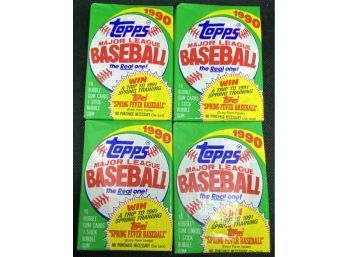 1990 Topps Wax Packs Lot Of 4. Griffey, Thomas!!