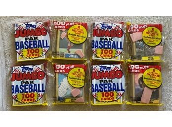 1987 Topps Baseball Jumbo Pack Lot Of 4. RARE!!
