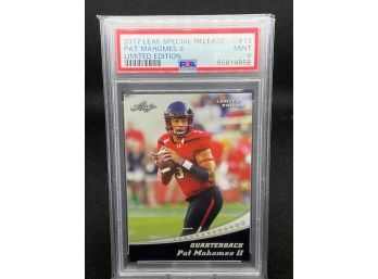 2017 Leaf Special ReleasePatrick Mahomes Rookie Limited EditionRC #13PSA 9