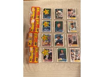 1989 Topps Baseball Rack Pack Lot Of 4