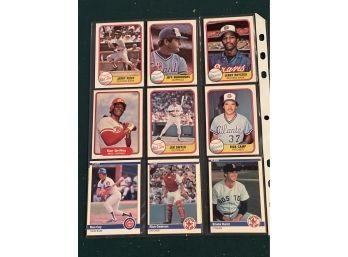 1983 Fleer Assorted Baseball Cards
