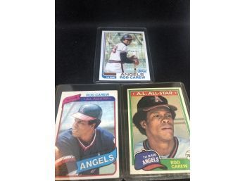 Lot  Of (3) Rod Carew Baseball Cards
