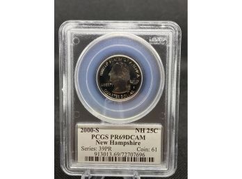 2000-S PCGS PR69DCAM New Hampshire State Quarter Proof 25C
