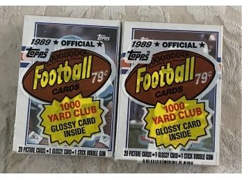 1989 Topps Football Cello Packs.  Phil Simms And Randall Cunningham Showing!!