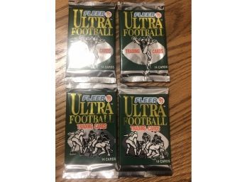 Lot Of (4) 1991 Fleer Ultra Football Wax Packs
