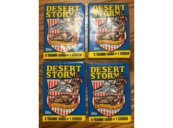 1991 Desert Storm Lot Of (4) Unopened Wax Packs