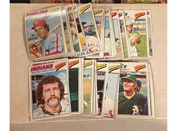 1977 Topps Baseball Card Lot Of 50