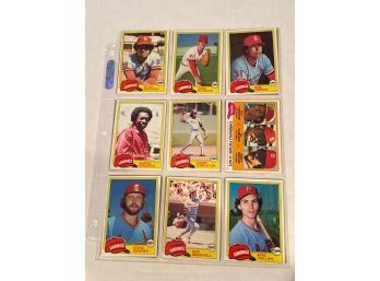 Lot Of (18) 1981 Topps Baseball Cards