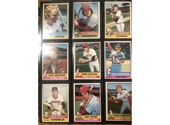 Lot Of (11) Assorted 1976 Topps Baseball Cards