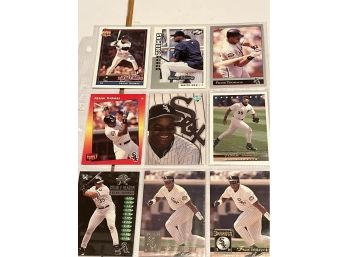 Frank Thomas Lot Of 9 Cards