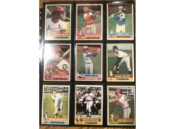Lot Of (18) Assorted 1976 Topps Baseball Cards