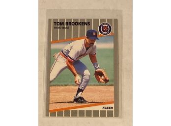 1989 Fleer Baseball Card Tom Brookens Error