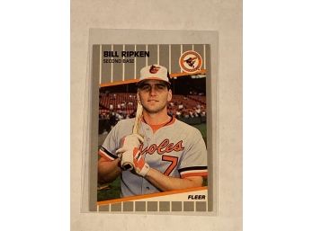 1989 Fleer Baseball Card Bill Ripken