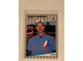1989 Fleer Baseball Card Randy Johnson Rookie!