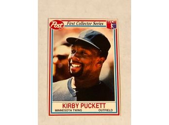 1990 Post Cereal Baseball Card Kirby Puckett