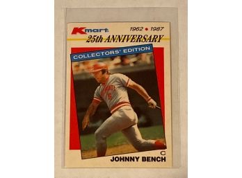 1987 Kmart Baseball Card Johnny Bench