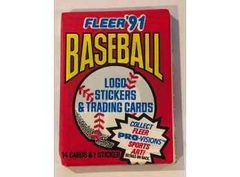 1991 Fleer Baseball Unopened Pack