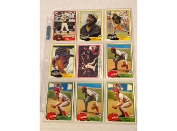 Lot Of (9) 1981 Topps Baseball Cards