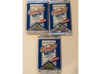 1991 Upper Deck Baseball Cards Lot Of (3) Packs