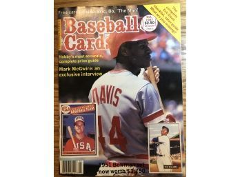 1987 October Issue Of Baseball Cards Magazine With Eric David On Cover