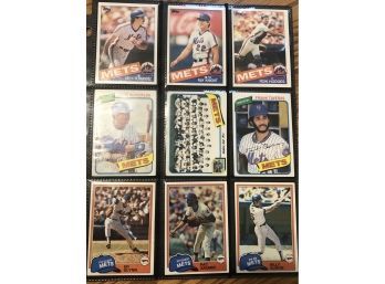 Lot Of (12)Assorted 1980s NY Mets Baseball Cards