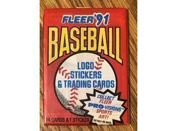 1991 Fleer Unopened Baseball Wax Pack