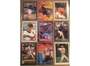 Lot Of (9)  Star Baseball Cards