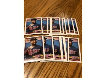 Lot Of (22) 1991 Topps HOF Kirby Puckett Baseball Cards