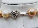 10-13MM Multi Color Cultured Kasumiga Pearl 14k White Gold  20' Necklace And Stud Earrings