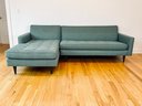 Room And Board Teal 2 Piece Sectional